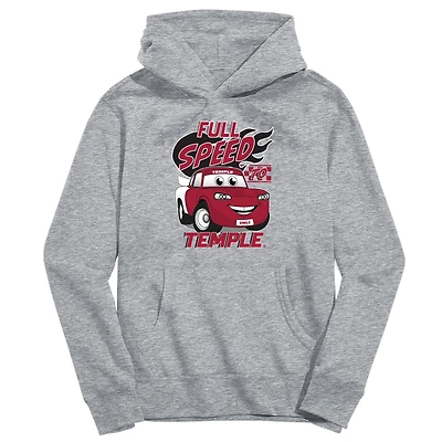 Youth Vive La Fete Gray Temple Owls Full Speed Pullover Hoodie