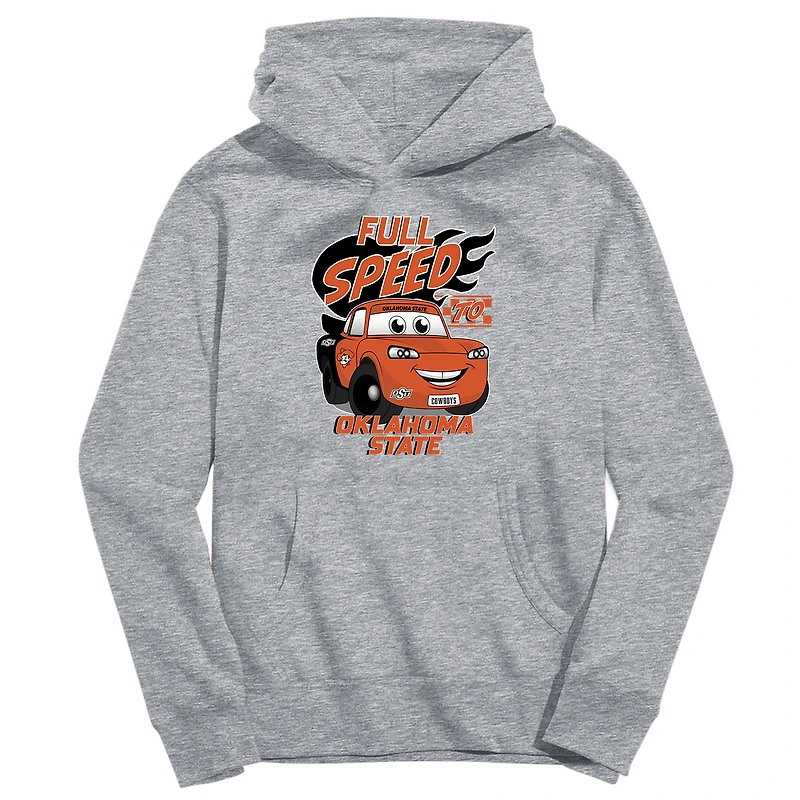 Youth Vive La Fete Gray Oklahoma State Cowboys Full Speed Pullover Hoodie