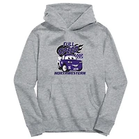 Youth Vive La Fete Gray Northwestern Wildcats Full Speed Pullover Hoodie