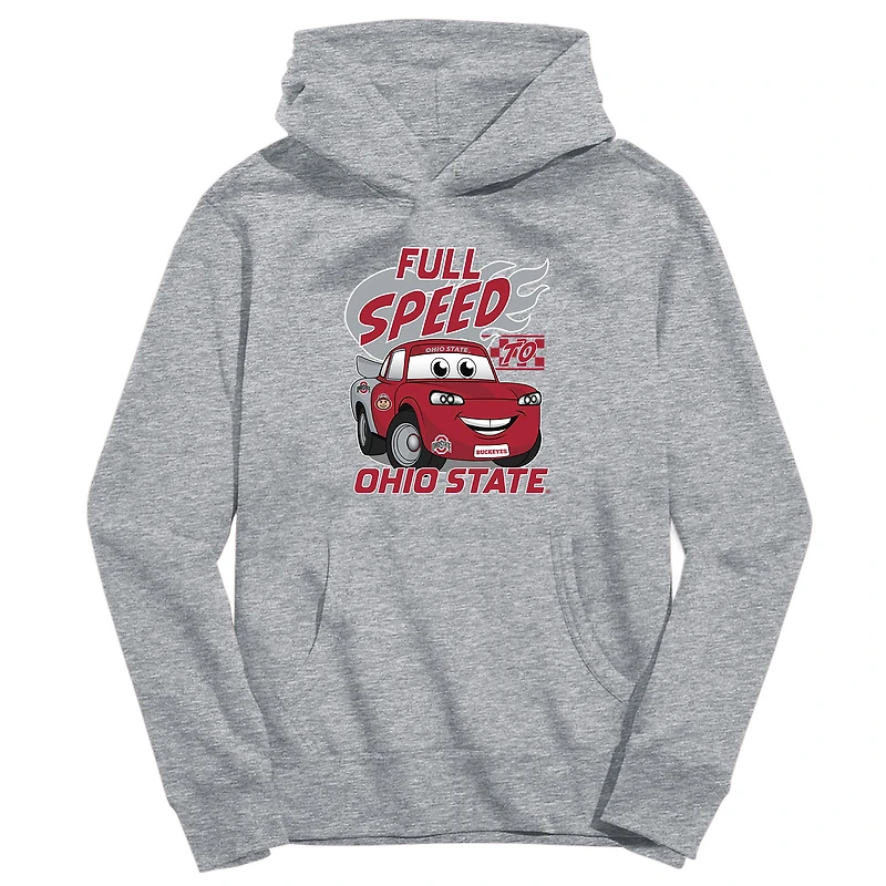 Youth Vive La Fete Gray Ohio State Buckeyes Full Speed Pullover Hoodie