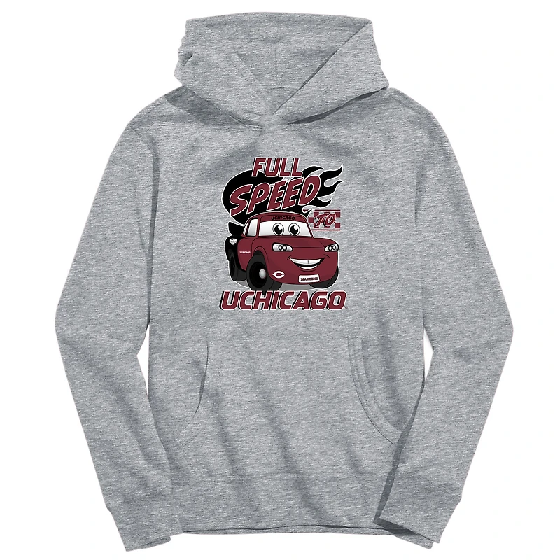 Youth Vive La Fete Gray UChicago Maroons Full Speed Pullover Hoodie