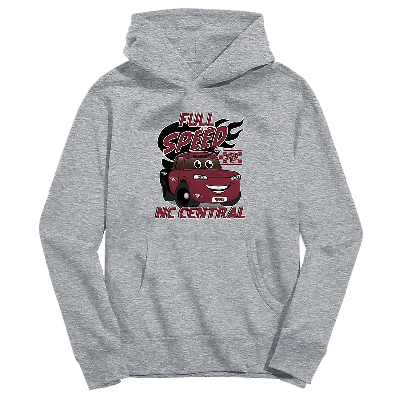 Youth Vive La Fete Gray North Carolina Central Eagles Full Speed Pullover Hoodie