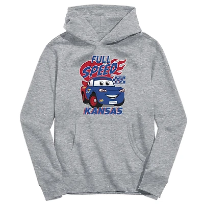 Youth Vive La Fete Gray Kansas Jayhawks Full Speed Pullover Hoodie