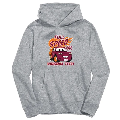 Youth Vive La Fete Gray Virginia Tech Hokies Full Speed Pullover Hoodie
