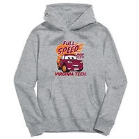 Youth Vive La Fete Gray Virginia Tech Hokies Full Speed Pullover Hoodie