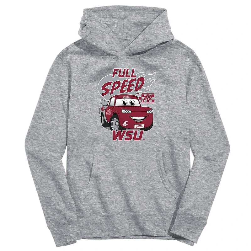 Youth Vive La Fete Gray Washington State Cougars Full Speed Pullover Hoodie