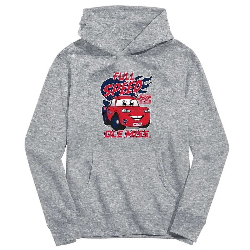 Youth Vive La Fete Gray Ole Miss Rebels Full Speed Pullover Hoodie