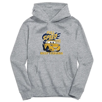 Youth Vive La Fete Gray West Virginia Mountaineers Full Speed Pullover Hoodie