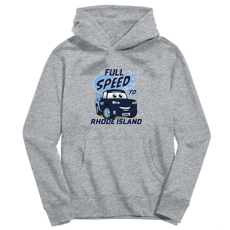 Youth Vive La Fete Gray Rhode Island Rams Full Speed Pullover Hoodie
