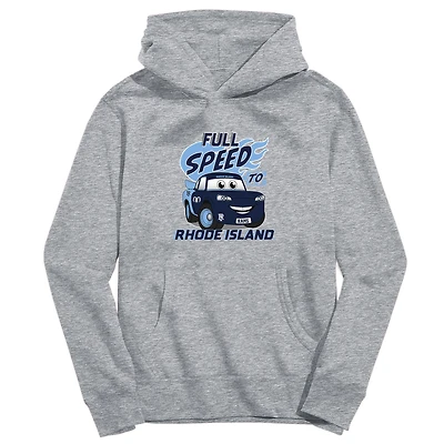 Youth Vive La Fete Gray Rhode Island Rams Full Speed Pullover Hoodie
