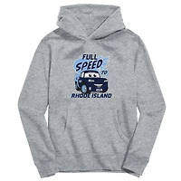 Youth Vive La Fete Gray Rhode Island Rams Full Speed Pullover Hoodie