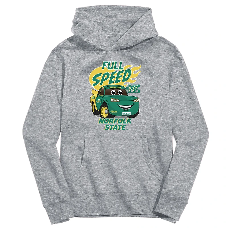 Youth Vive La Fete Gray Norfolk State Spartans Full Speed Pullover Hoodie