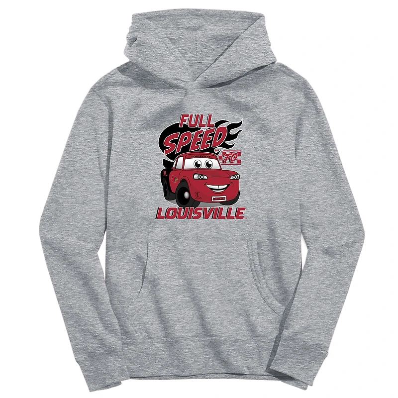 Toddler Vive La Fete Gray Louisville Cardinals Full Speed Pullover Hoodie