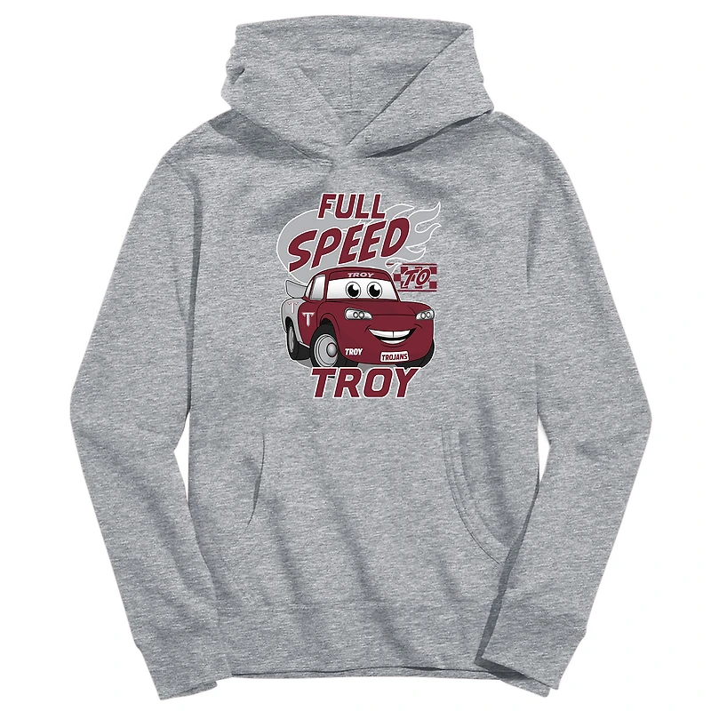 Toddler Vive La Fete Gray Troy University Trojans Full Speed Pullover Hoodie