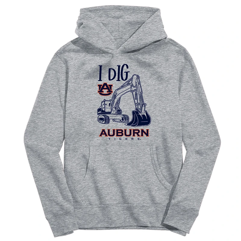 Youth Vive La Fete Gray Auburn Tigers Excavator Pullover Hoodie
