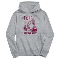 Youth Vive La Fete Gray Arizona State Sun Devils Excavator Pullover Hoodie