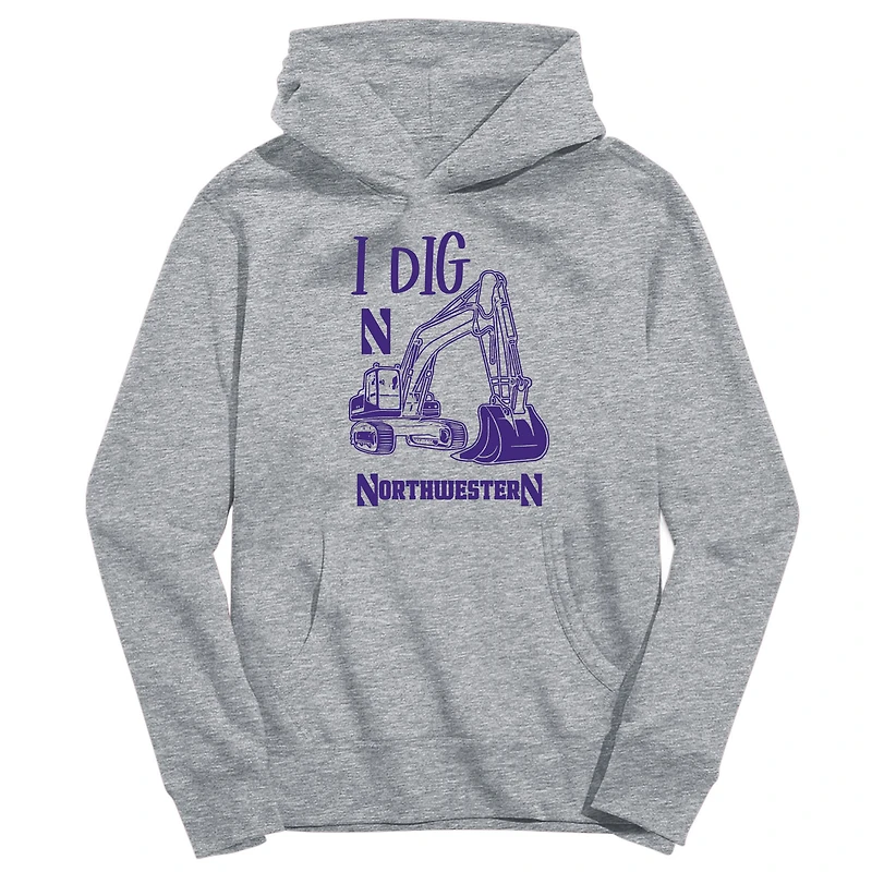 Youth Vive La Fete Gray Northwestern Wildcats Excavator Pullover Hoodie