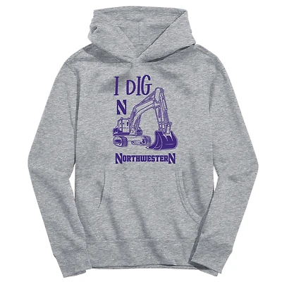 Youth Vive La Fete Gray Northwestern Wildcats Excavator Pullover Hoodie