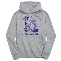 Youth Vive La Fete Gray Northwestern Wildcats Excavator Pullover Hoodie