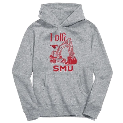 Youth Vive La Fete Gray SMU Mustangs Excavator Pullover Hoodie