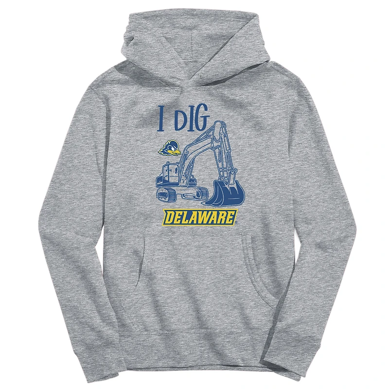 Youth Vive La Fete Gray Delaware Fightin' Blue Hens Excavator Pullover Hoodie