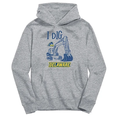 Youth Vive La Fete Gray Delaware Fightin' Blue Hens Excavator Pullover Hoodie