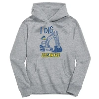 Youth Vive La Fete Gray Delaware Fightin' Blue Hens Excavator Pullover Hoodie