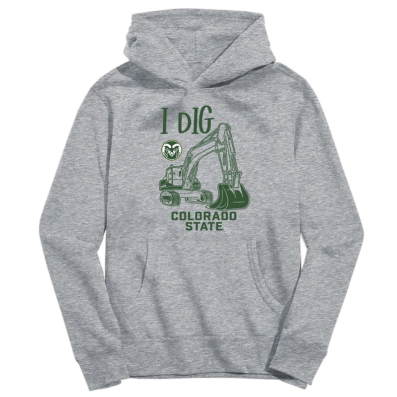 Youth Vive La Fete Gray Colorado State Rams Excavator Pullover Hoodie