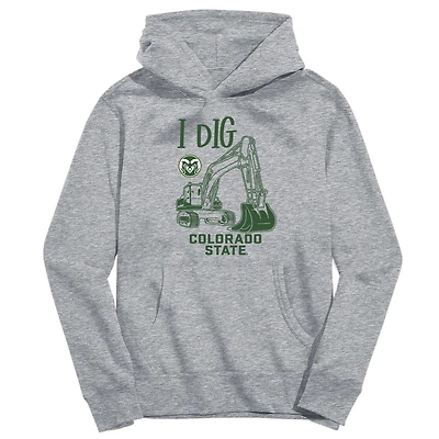 Youth Vive La Fete Gray Colorado State Rams Excavator Pullover Hoodie