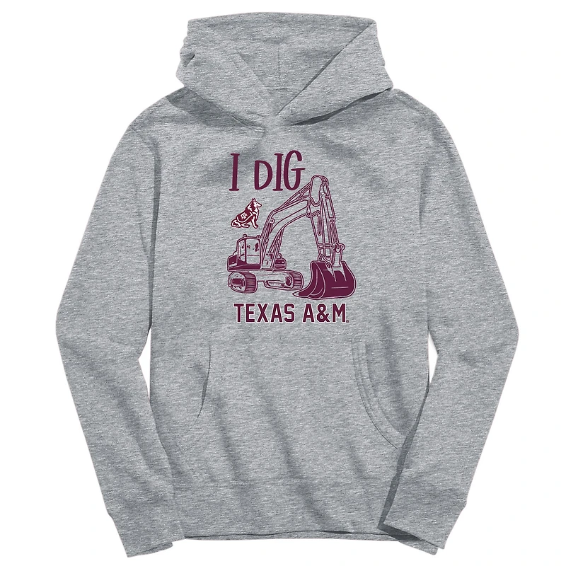 Youth Vive La Fete Gray Texas A&M Aggies Excavator Pullover Hoodie