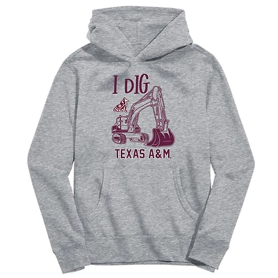 Youth Vive La Fete Gray Texas A&M Aggies Excavator Pullover Hoodie