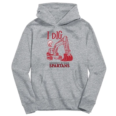 Youth Vive La Fete Gray Tampa Spartans Excavator Pullover Hoodie
