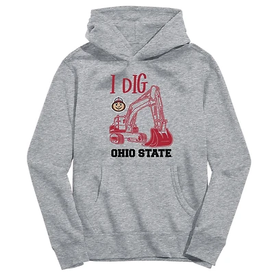 Youth Vive La Fete Gray Ohio State Buckeyes Excavator Pullover Hoodie