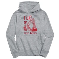 Youth Vive La Fete Gray Ole Miss Rebels Excavator Pullover Hoodie