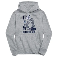 Youth Vive La Fete Gray Rhode Island Rams Excavator Pullover Hoodie
