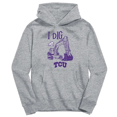 Youth Vive La Fete Gray TCU Horned Frogs Excavator Pullover Hoodie