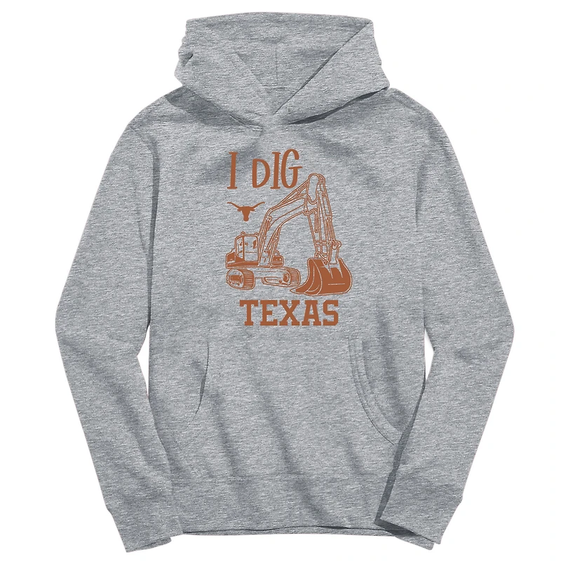 Youth Vive La Fete Gray Texas Longhorns Excavator Pullover Hoodie