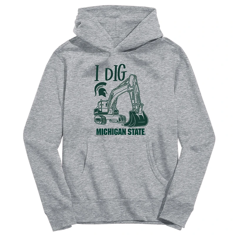 Youth Vive La Fete Gray Michigan State Spartans Excavator Pullover Hoodie