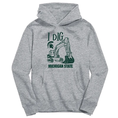 Youth Vive La Fete Gray Michigan State Spartans Excavator Pullover Hoodie