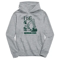Youth Vive La Fete Gray Michigan State Spartans Excavator Pullover Hoodie