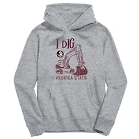 Youth Vive La Fete Gray Florida State Seminoles Excavator Pullover Hoodie