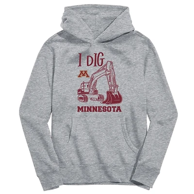 Youth Vive La Fete Gray Minnesota Golden Gophers Excavator Pullover Hoodie