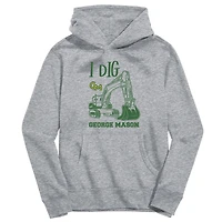 Youth Vive La Fete Gray George Mason Patriots Excavator Pullover Hoodie