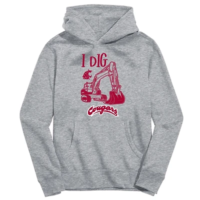 Youth Vive La Fete Gray Washington State Cougars Excavator Pullover Hoodie