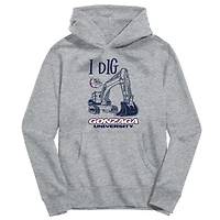 Youth Vive La Fete Gray Gonzaga Bulldogs Excavator Pullover Hoodie
