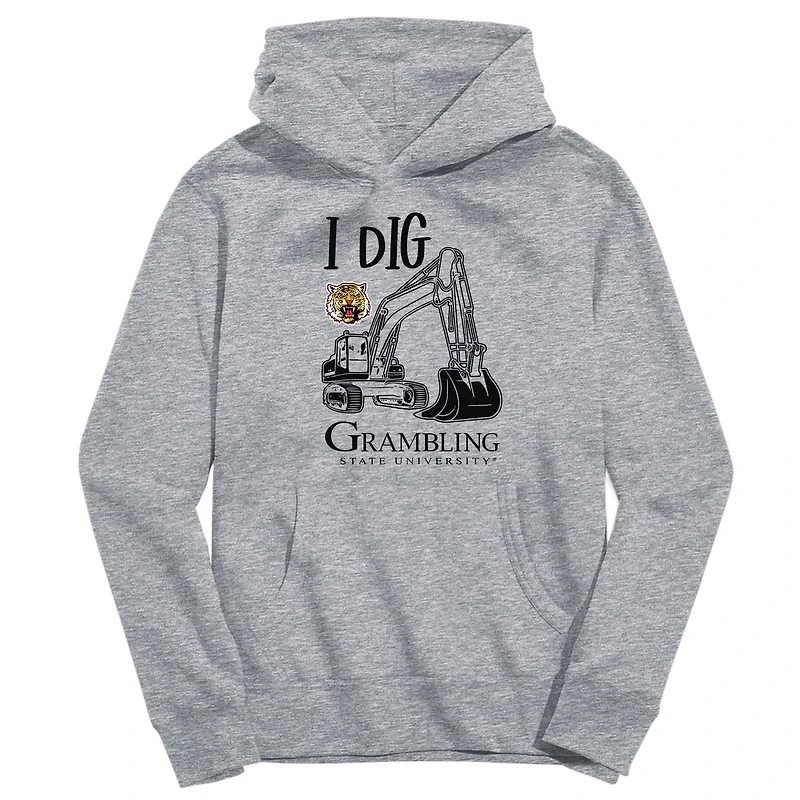 Youth Vive La Fete Gray Grambling Tigers Excavator Pullover Hoodie