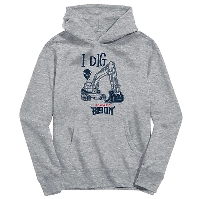 Youth Vive La Fete Gray Howard Bison Excavator Pullover Hoodie