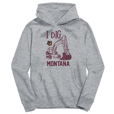 Youth Vive La Fete Gray Montana Grizzlies Excavator Pullover Hoodie