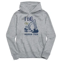 Youth Vive La Fete Gray Georgia Tech Yellow Jackets Excavator Pullover Hoodie