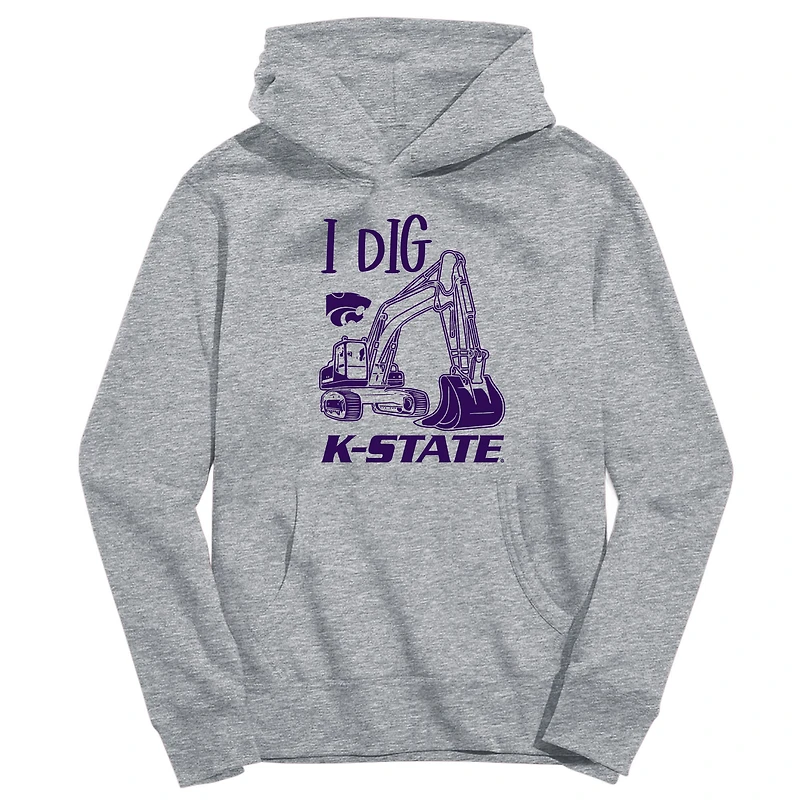Youth Vive La Fete Gray Kansas State Wildcats Excavator Pullover Hoodie